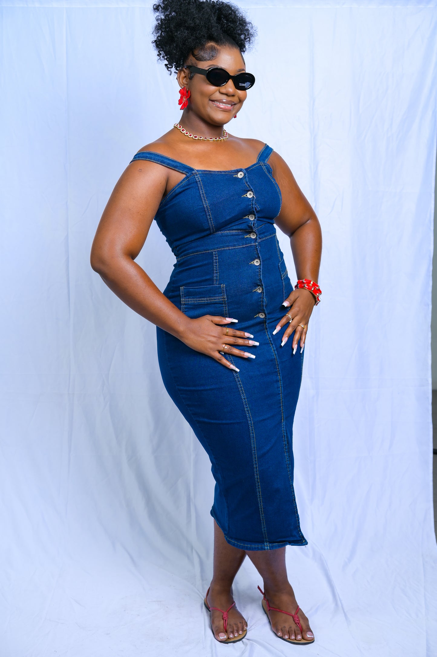 For Your own Good Jeans Dress - J100058