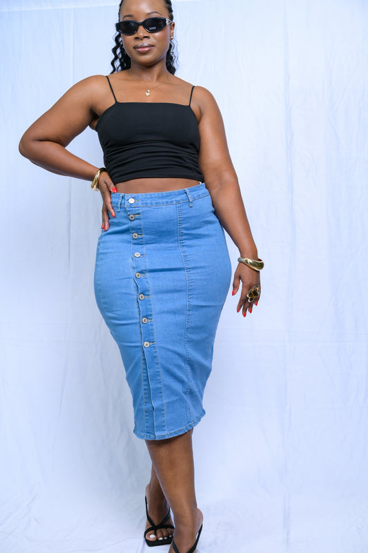 Always Too Much Buttoned Skirt - J100053