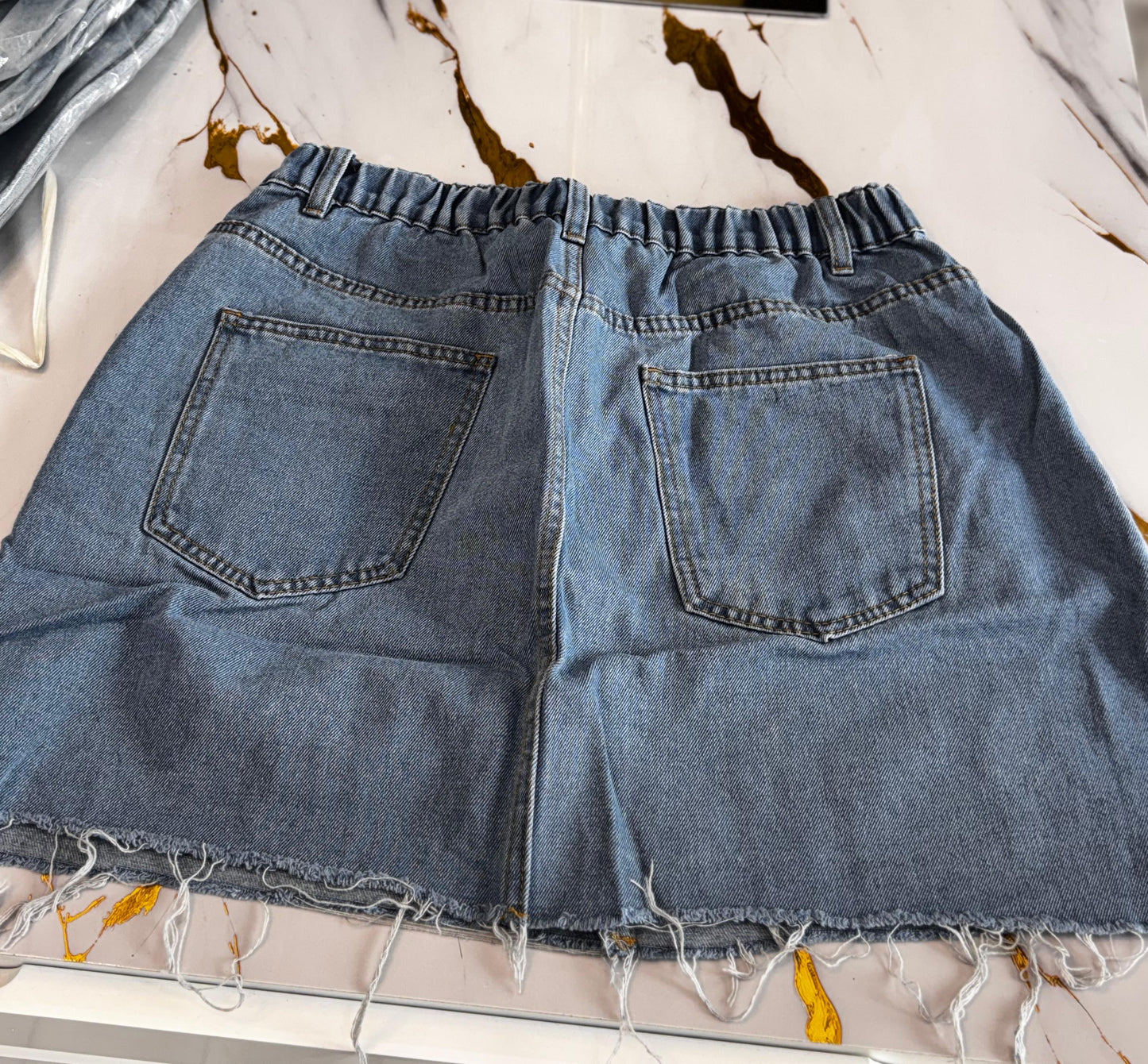 Calm Under Pressure Jeans Skirt - J100029 (Plus)