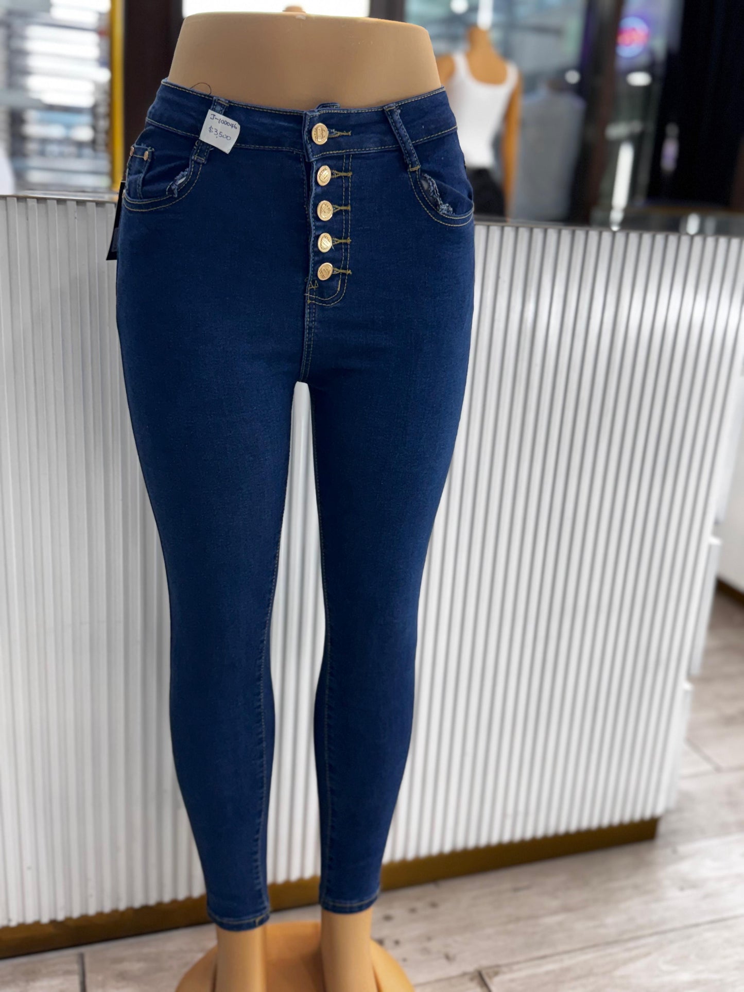 Classic Button down Skinny Jeans - J100046