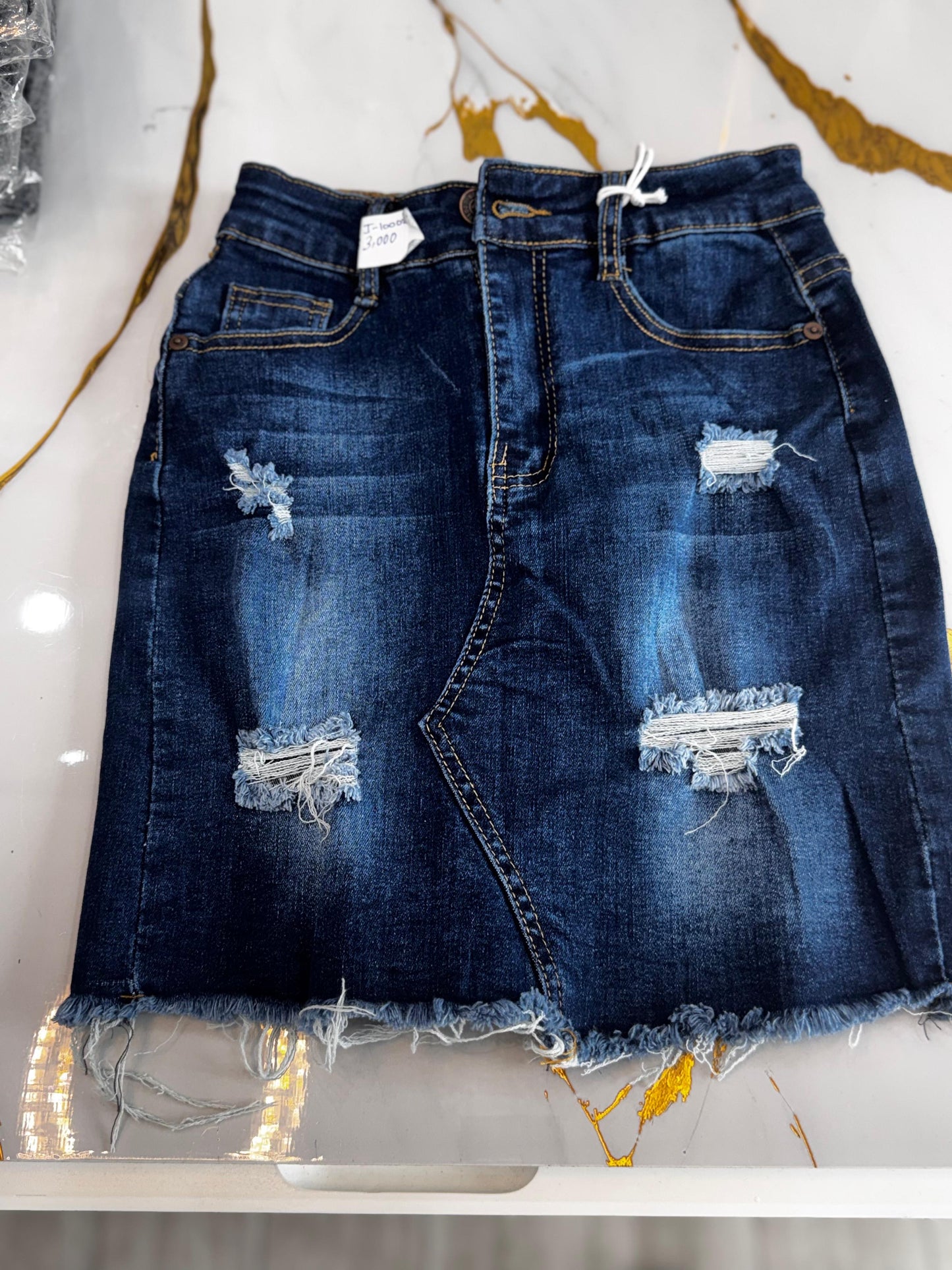 Can I get Your Card Jeans Skirt - J100027