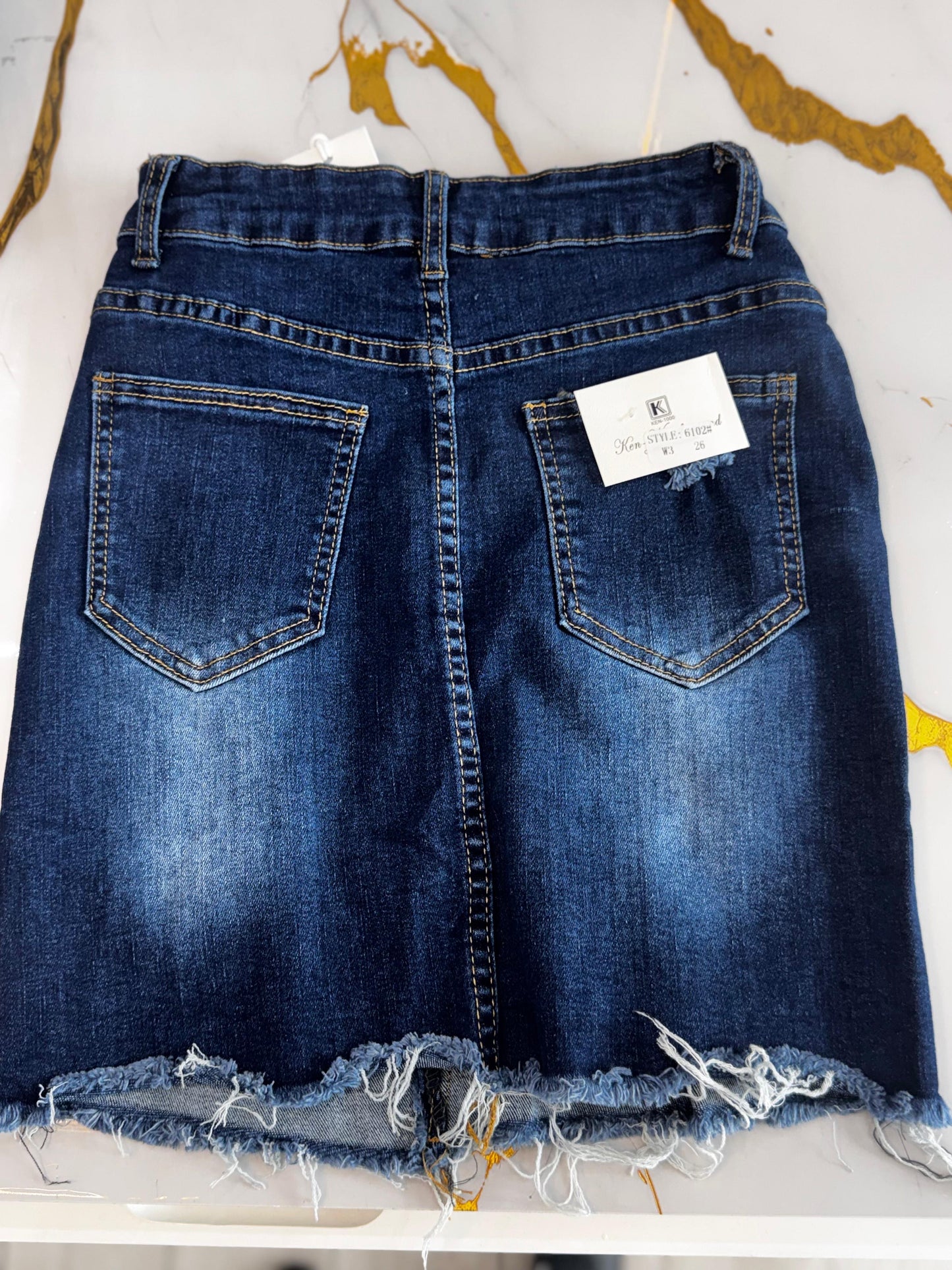 Can I get Your Card Jeans Skirt - J100027