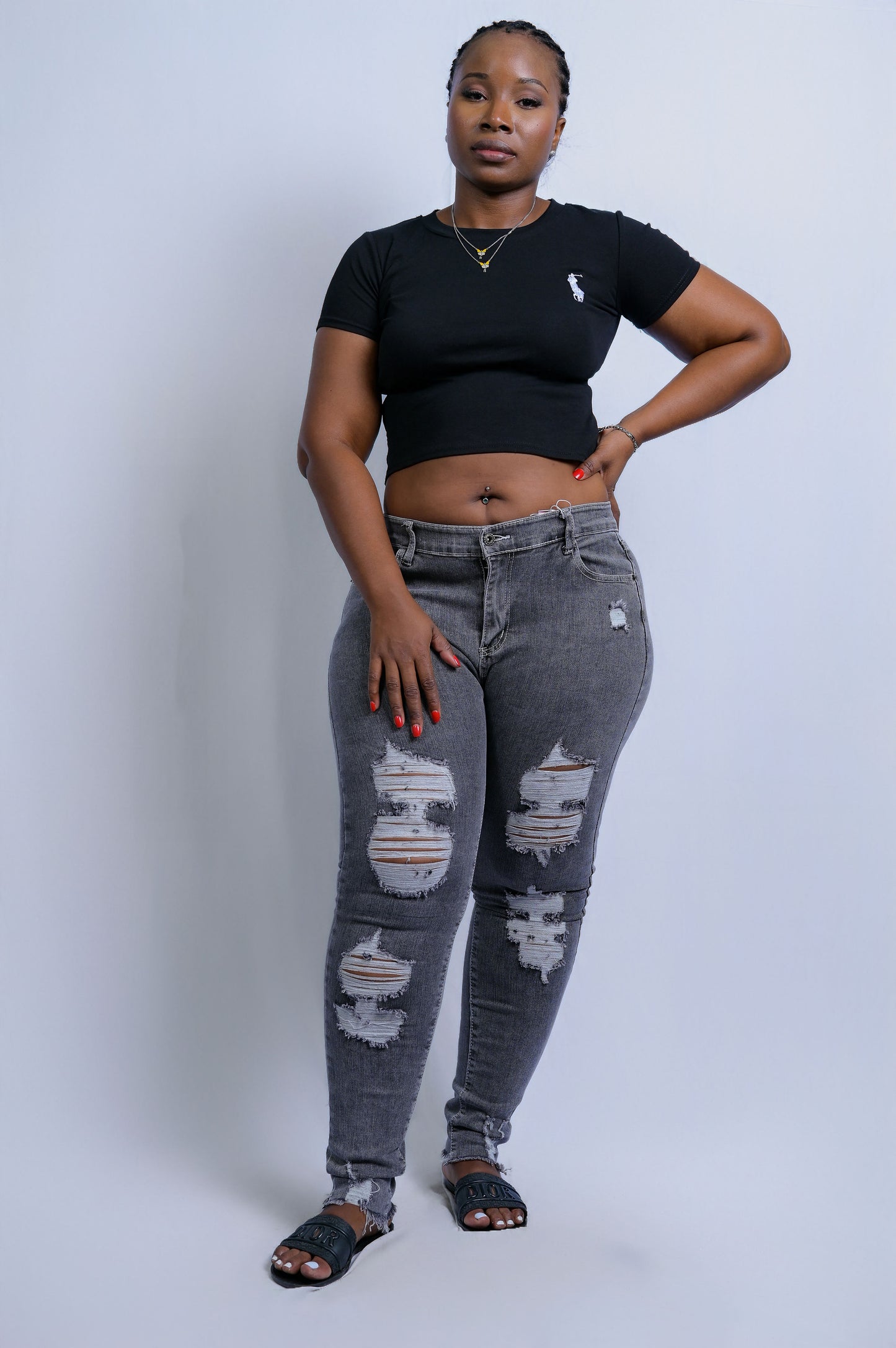 All about Her Distressed Skinny Jeans - J100013