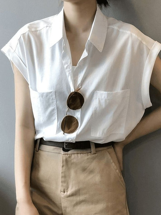 Short Sleeve White Crop Top