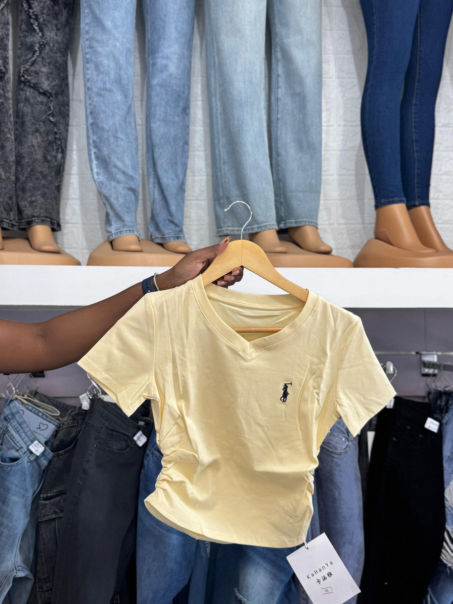 Looking Like a Snack V- neck Crop Top - T100014