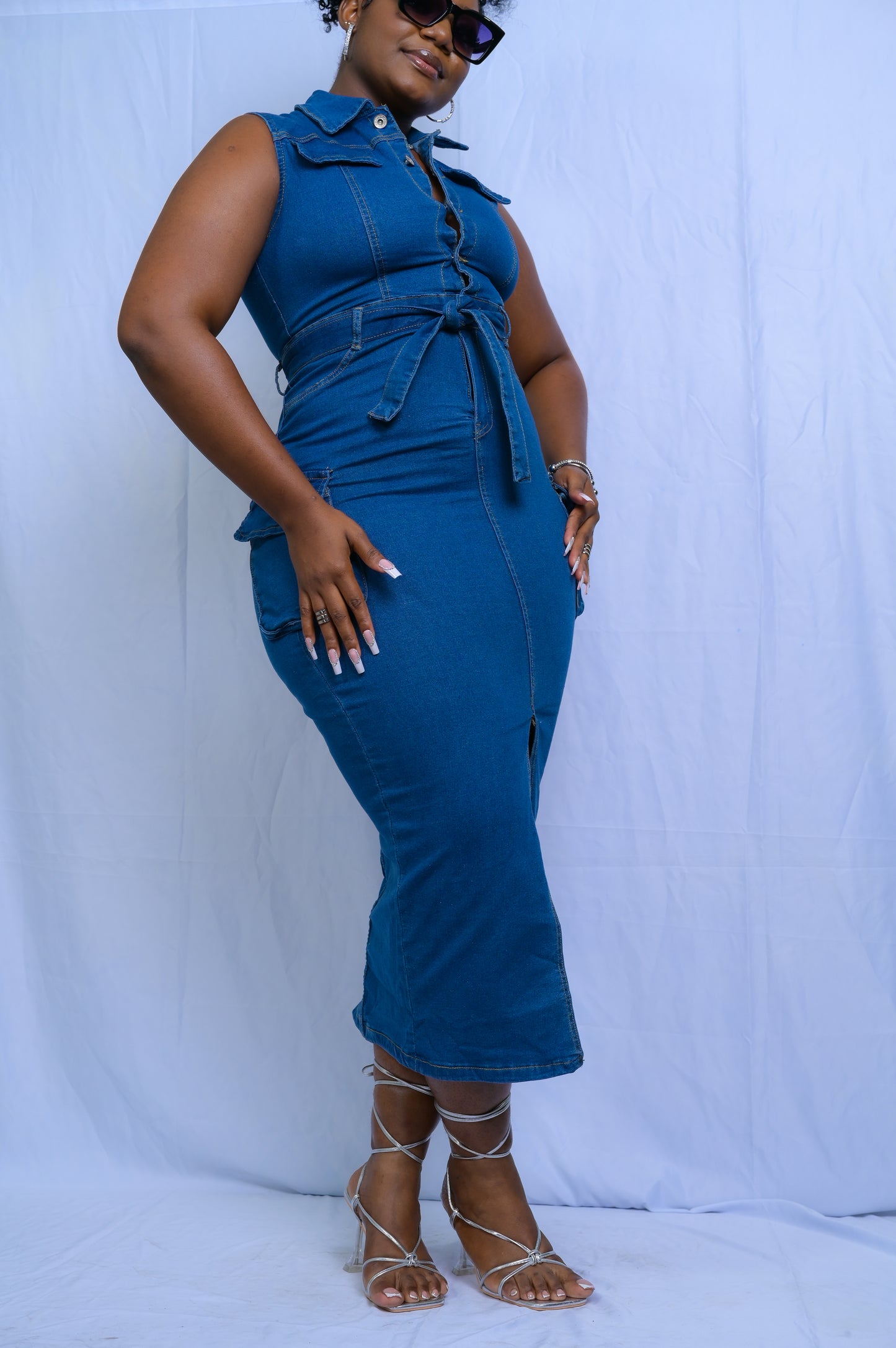 Make me Happy Jeans Dress - J100059