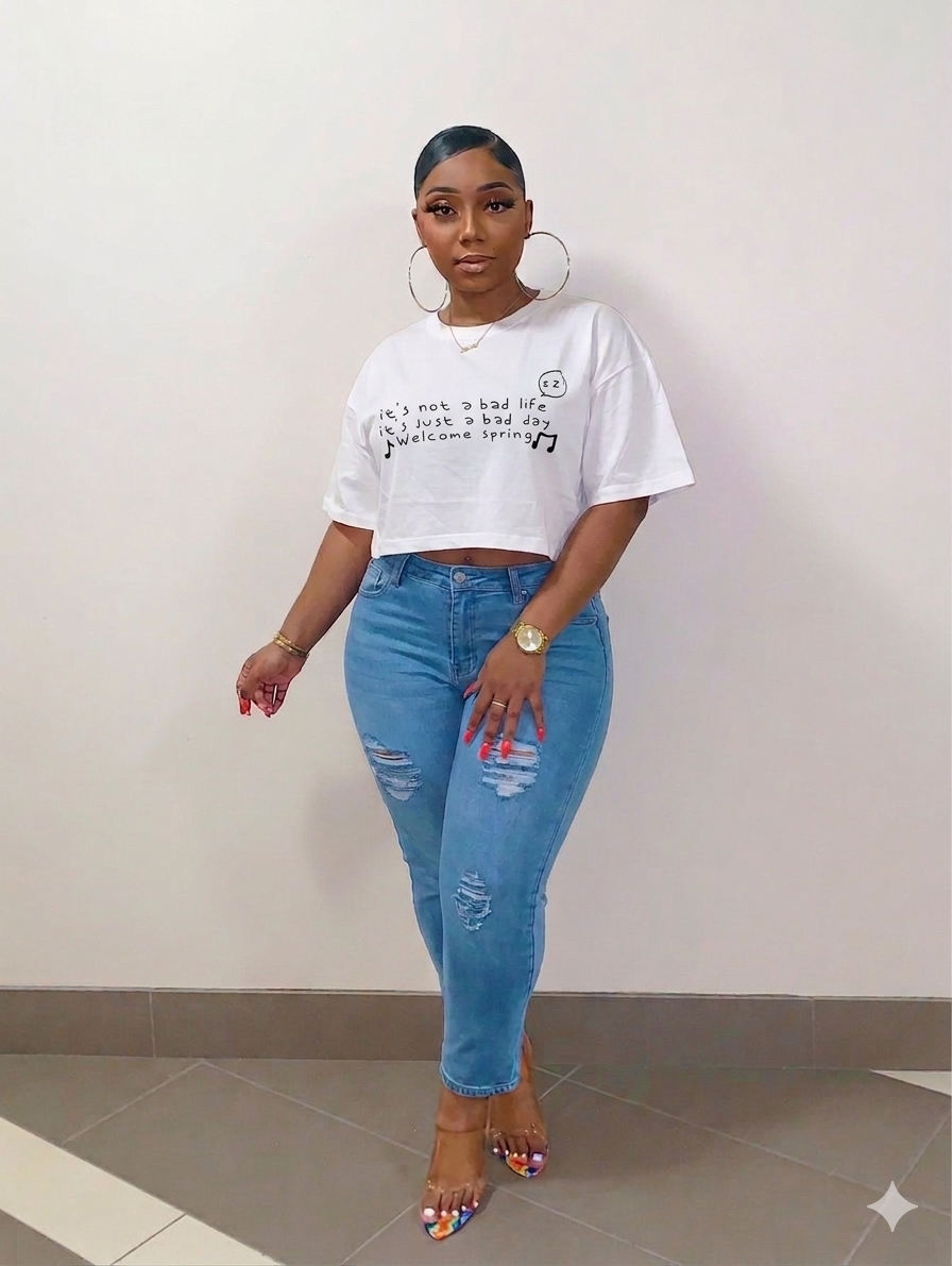 Iconic Luxe Graphic Crop tees