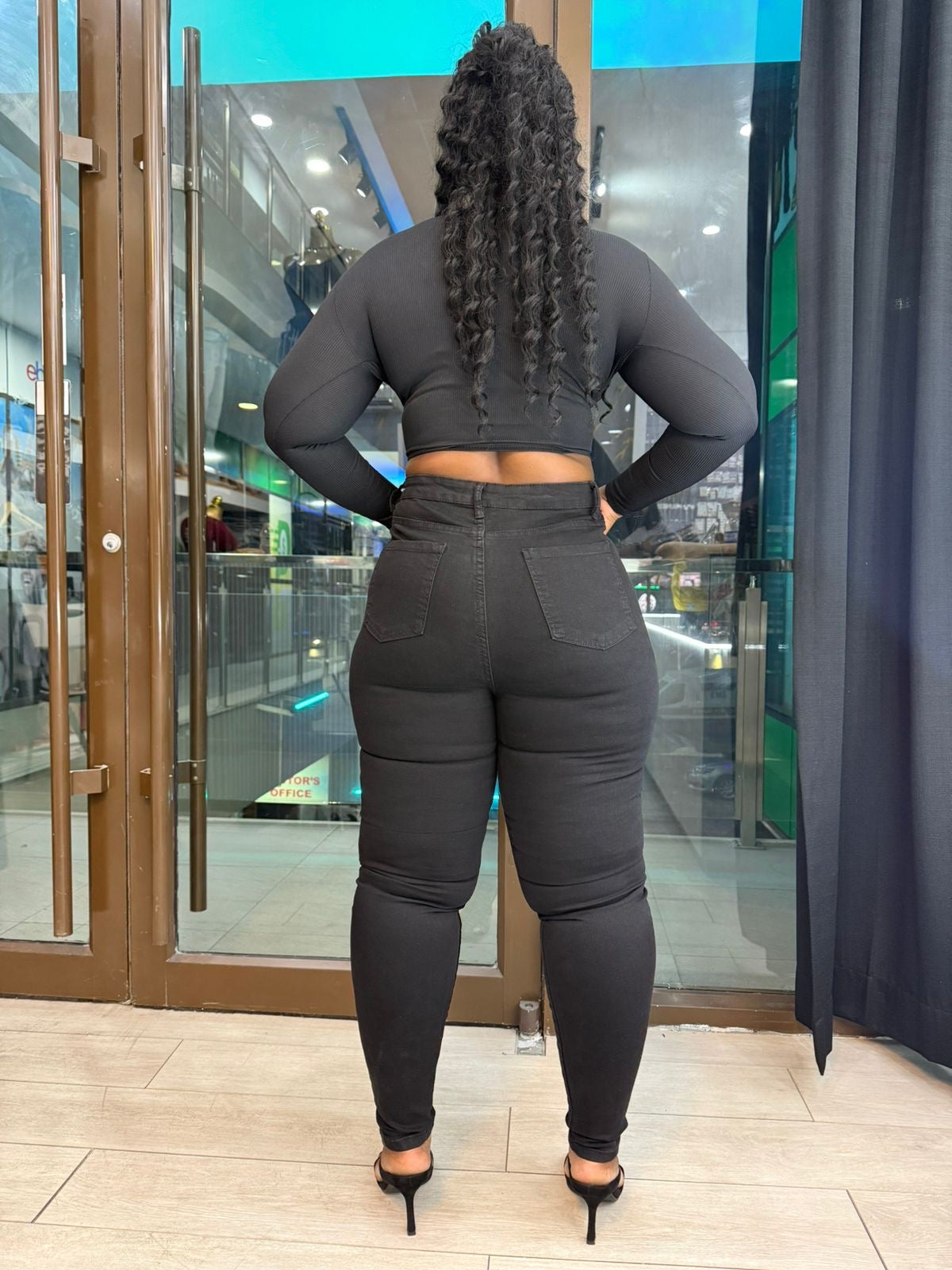 Hourglass glass high waist jeans - Black