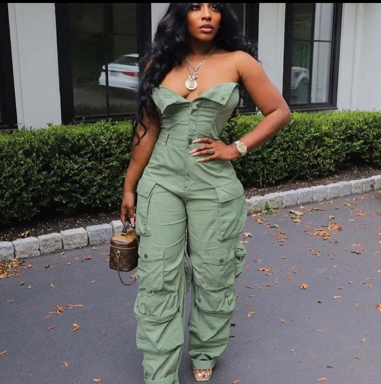 Color Me Army Green Jumpsuit