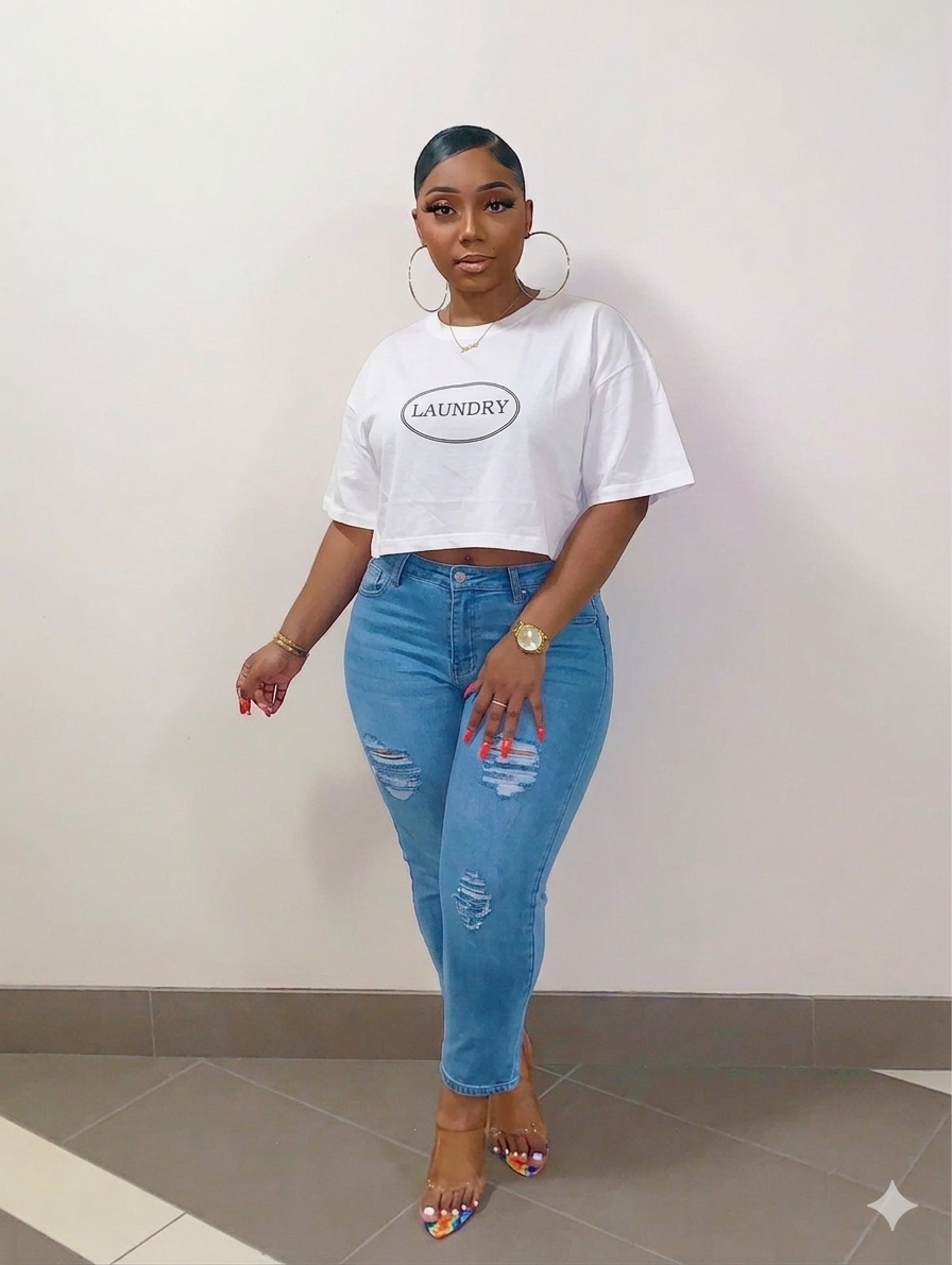Iconic Luxe Graphic Crop tees