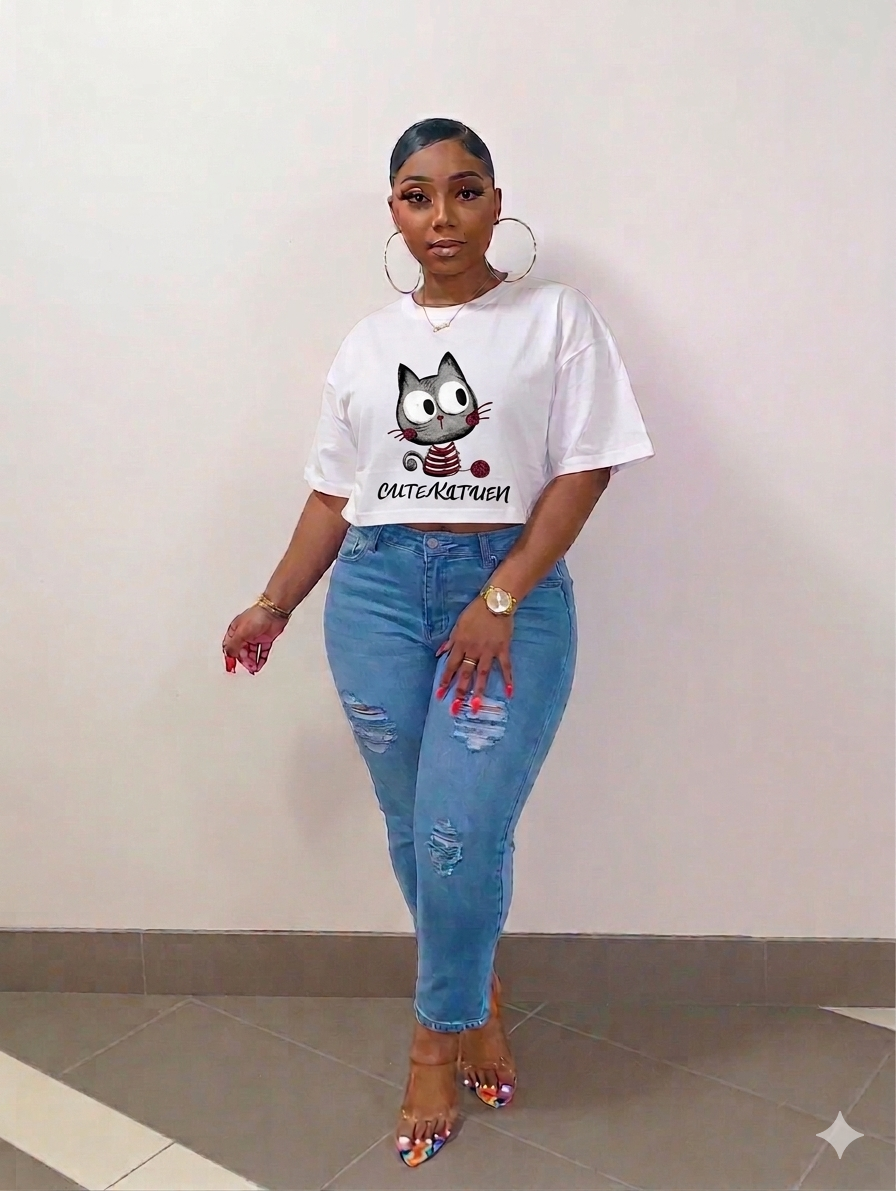 Iconic Luxe Graphic Crop tees