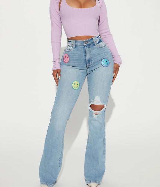 Keep Smiling Flare Jeans
