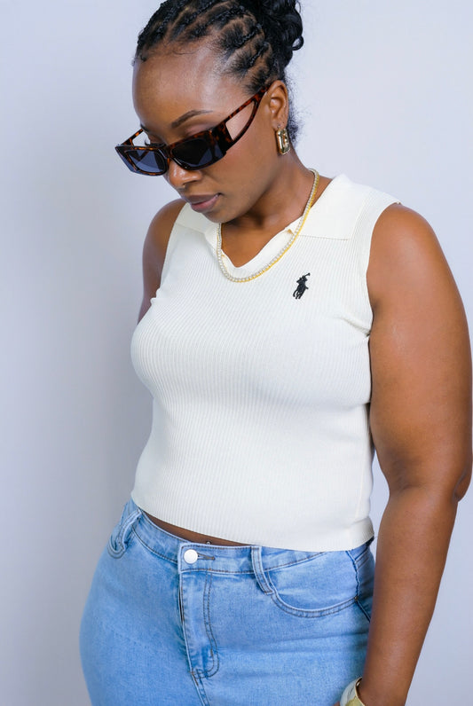 Come Play with Me Collared Top - T100009