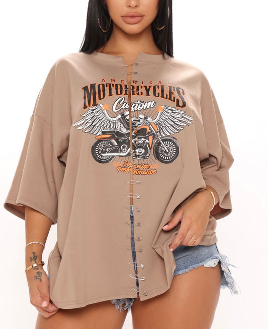 Motorcycle Pinned T-shirt