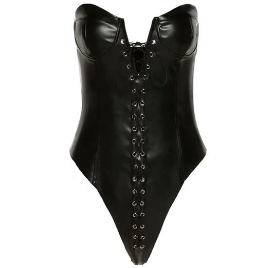 All you need leather bodysuit