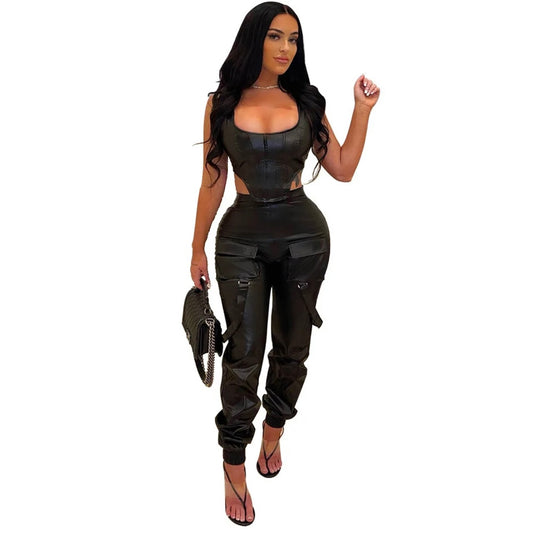 2 piece corset pants set