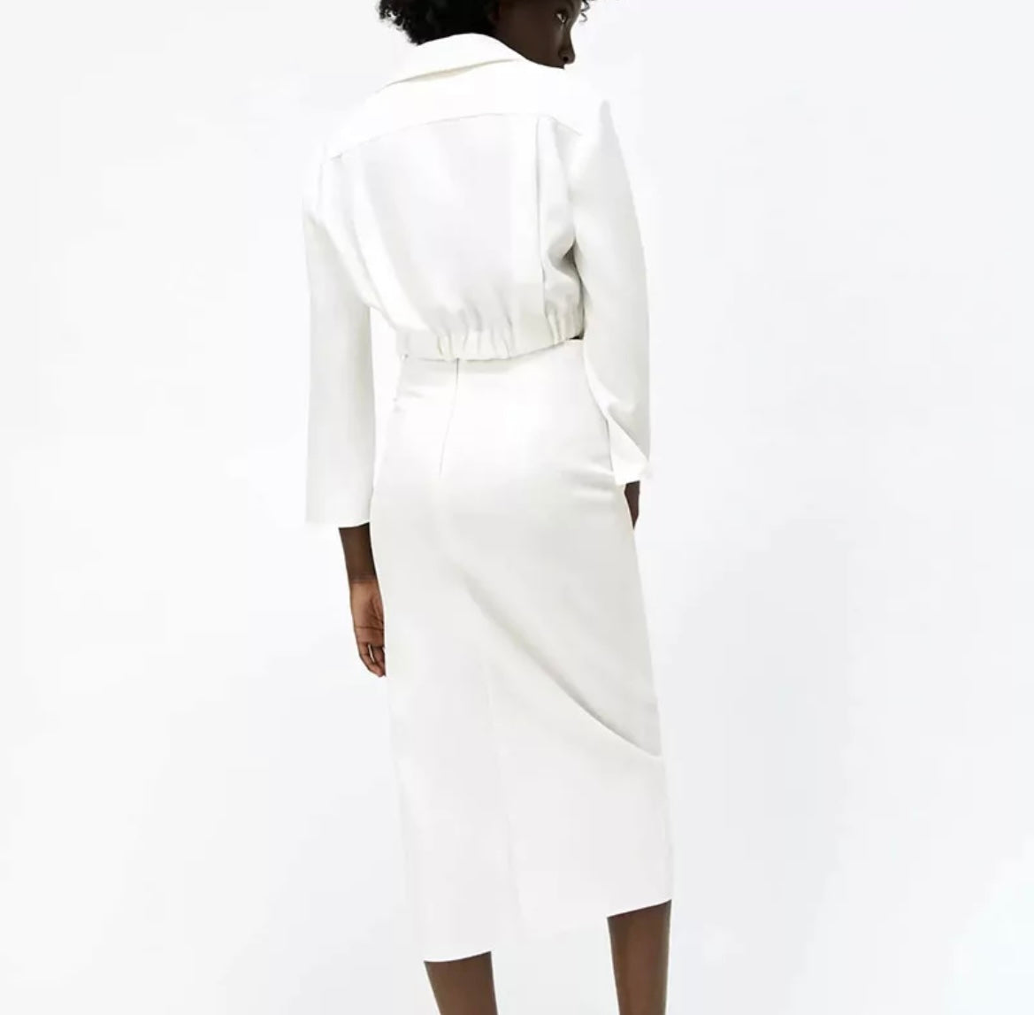 2 pc Skirt Set - White