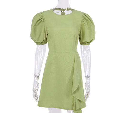 Assymetry Dress - Green